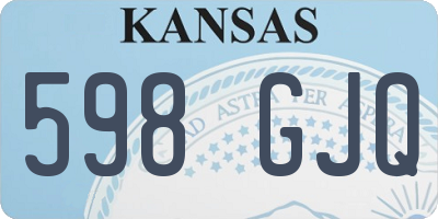 KS license plate 598GJQ