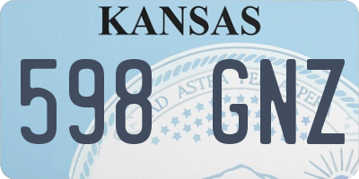 KS license plate 598GNZ