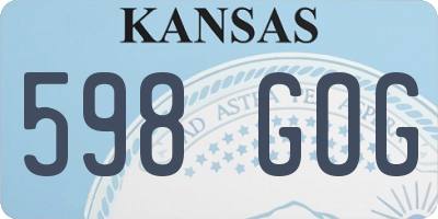 KS license plate 598GOG