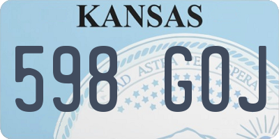 KS license plate 598GOJ