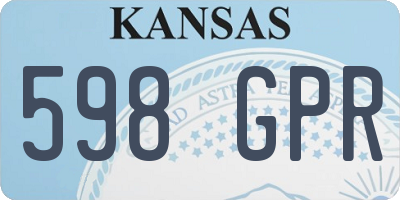KS license plate 598GPR