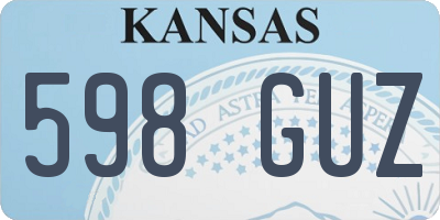 KS license plate 598GUZ