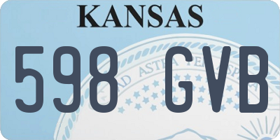 KS license plate 598GVB