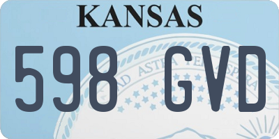 KS license plate 598GVD
