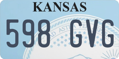 KS license plate 598GVG