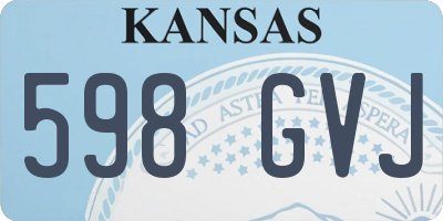 KS license plate 598GVJ