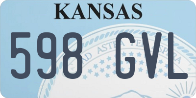 KS license plate 598GVL
