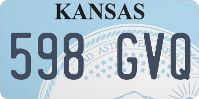 KS license plate 598GVQ