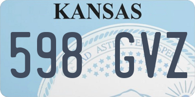 KS license plate 598GVZ
