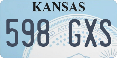 KS license plate 598GXS
