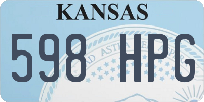 KS license plate 598HPG