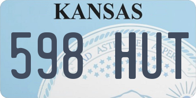 KS license plate 598HUT