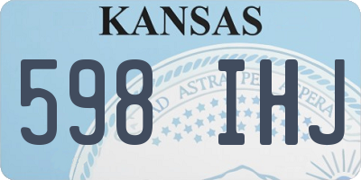 KS license plate 598IHJ