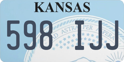 KS license plate 598IJJ