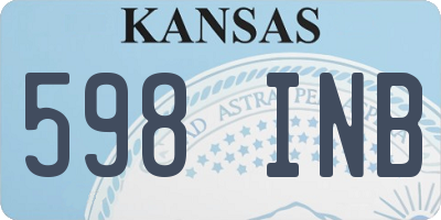 KS license plate 598INB