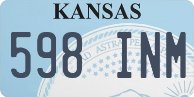 KS license plate 598INM