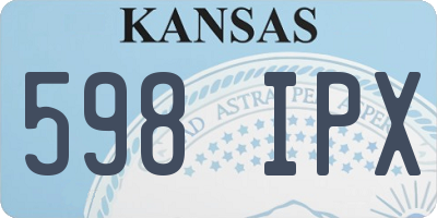 KS license plate 598IPX