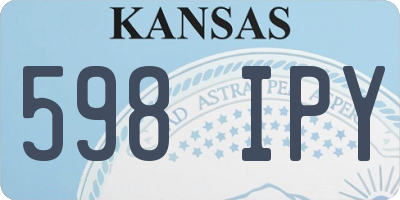 KS license plate 598IPY