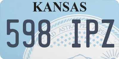 KS license plate 598IPZ