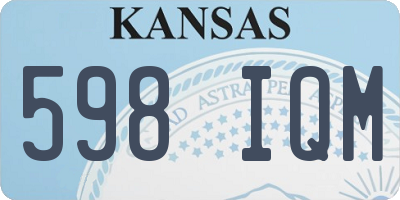 KS license plate 598IQM