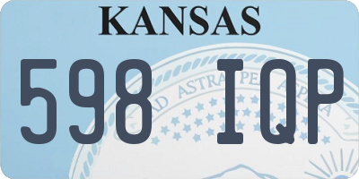 KS license plate 598IQP