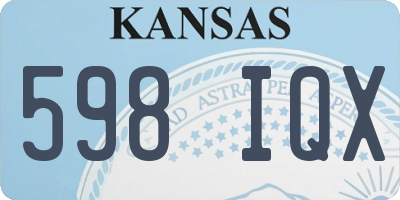 KS license plate 598IQX