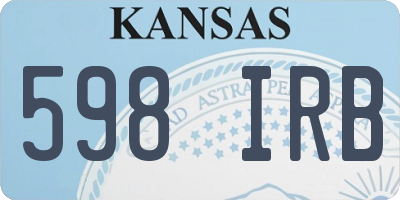 KS license plate 598IRB