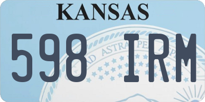 KS license plate 598IRM