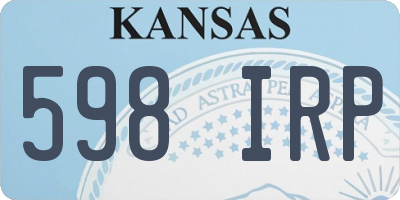 KS license plate 598IRP