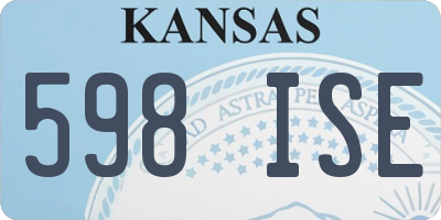 KS license plate 598ISE