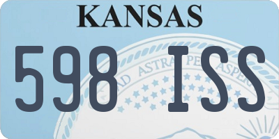 KS license plate 598ISS