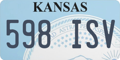 KS license plate 598ISV
