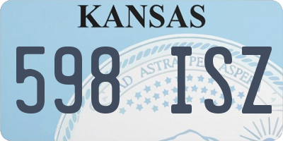 KS license plate 598ISZ