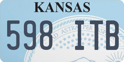 KS license plate 598ITB