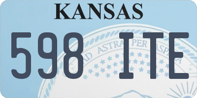 KS license plate 598ITE