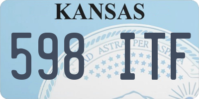 KS license plate 598ITF