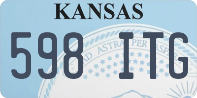 KS license plate 598ITG