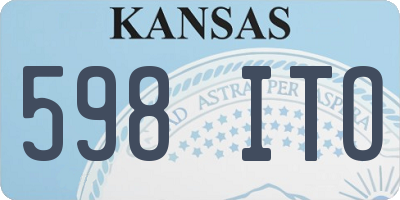 KS license plate 598ITO
