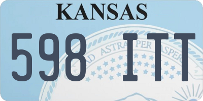 KS license plate 598ITT