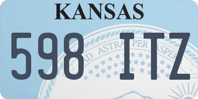 KS license plate 598ITZ