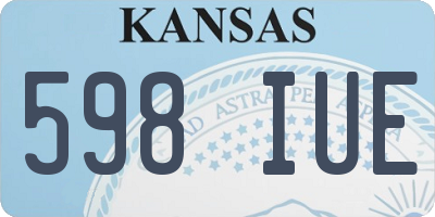 KS license plate 598IUE