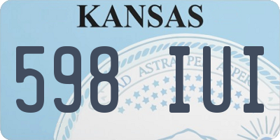 KS license plate 598IUI