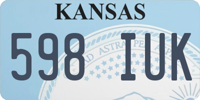 KS license plate 598IUK