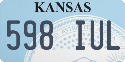 KS license plate 598IUL