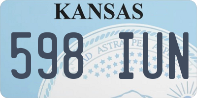 KS license plate 598IUN