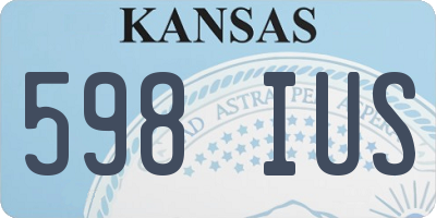 KS license plate 598IUS