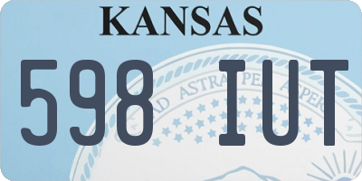 KS license plate 598IUT