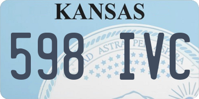 KS license plate 598IVC