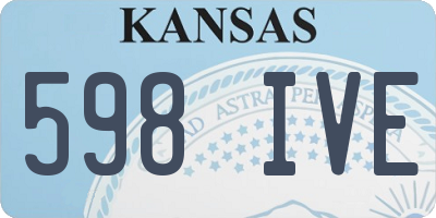 KS license plate 598IVE