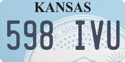 KS license plate 598IVU